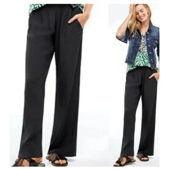 CAbi Pants - CABI Black Cafe Lounger Wide Leg Lightweight Pull On Pants Size XXL 2XL